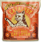 Catalyst sustainable upcycled wood cat litter bag size comparison