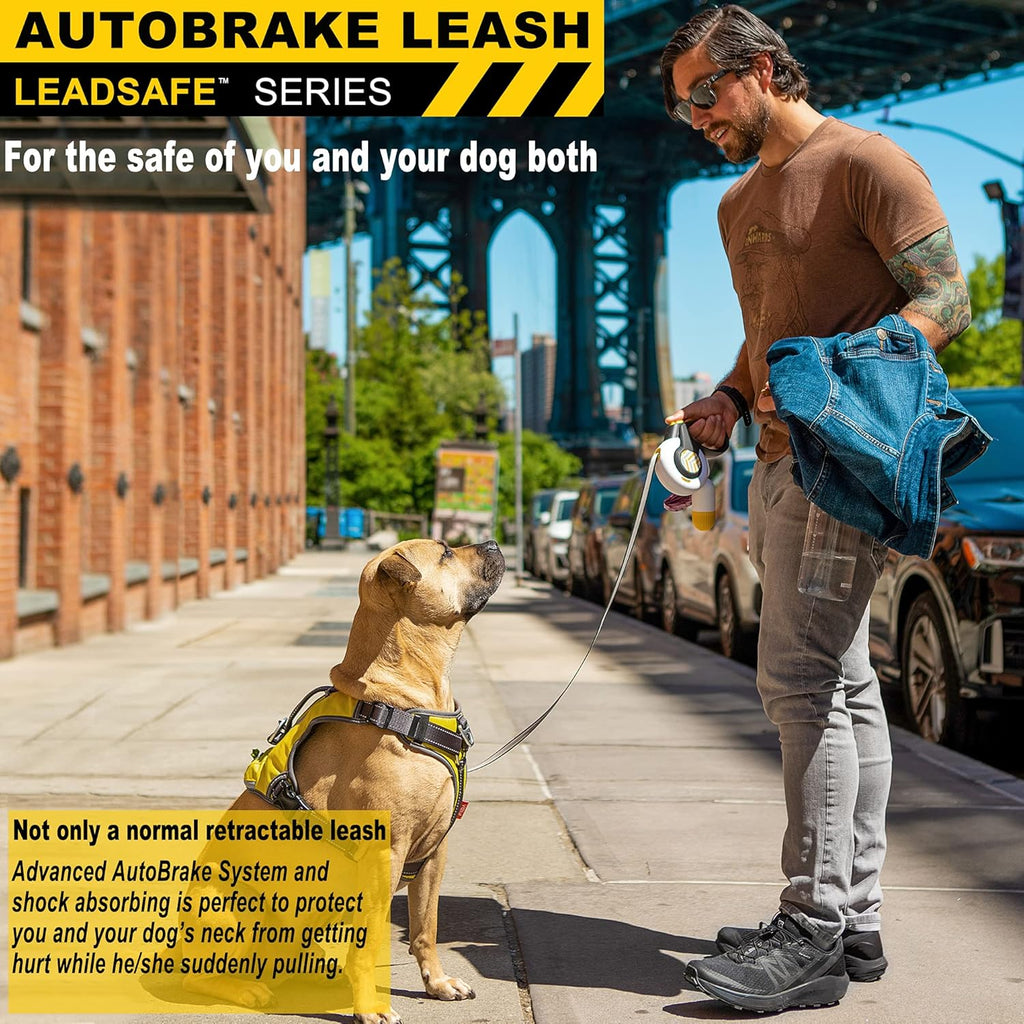 Side profile of Fida retractable leash for large breeds