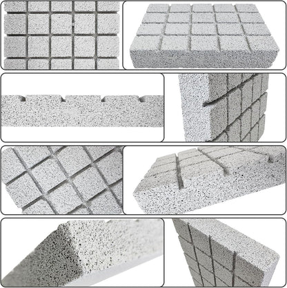 Hamiledyi lava grinding stones displaying the specific dimensions designed for gerbils hedgehogs and ferrets.