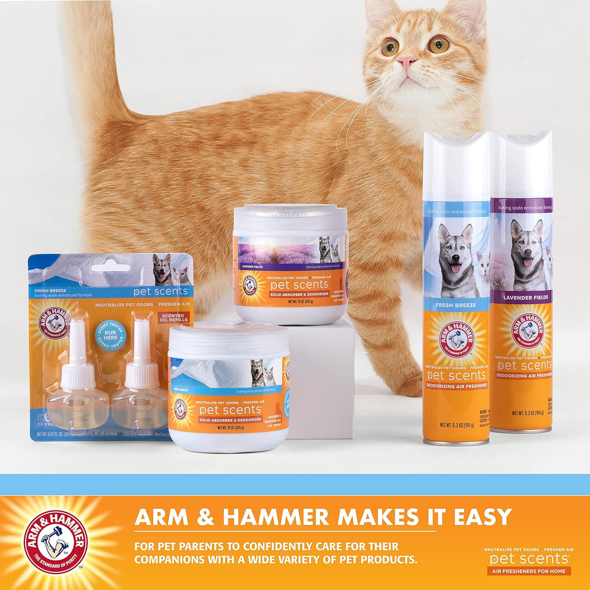 Arm And Hammer Pet Scents gel deodorizer open vented lid showing inner continuous freshness format