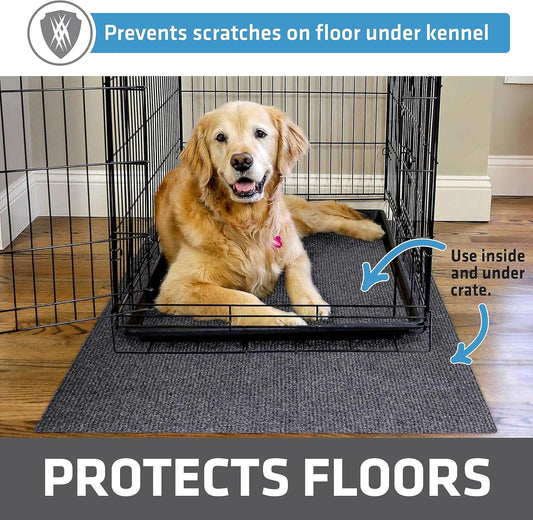 Drymate absorbent dog crate liner inside a metal kennel