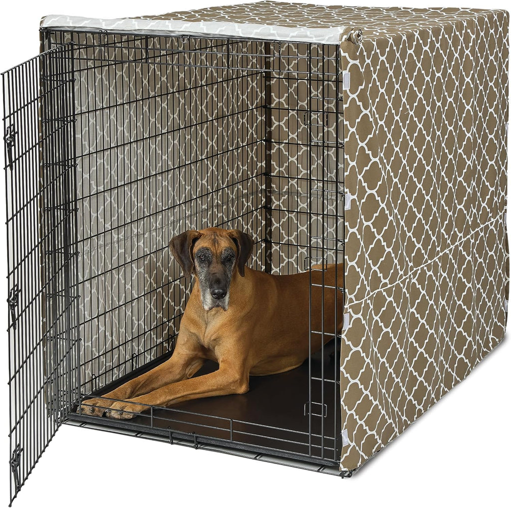 MidWest Homes for Pets XL Dog Crate Cover, Black Polyester Privacy Kennel Cover Fits Most 48-inch Crates, Machine Washable, Reduces Barking & Chewing - Image 9