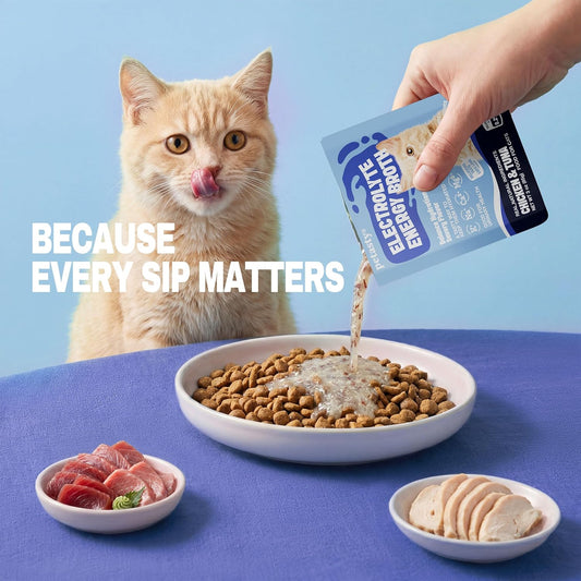 Petasty cat food topper savory chicken and tuna flavor