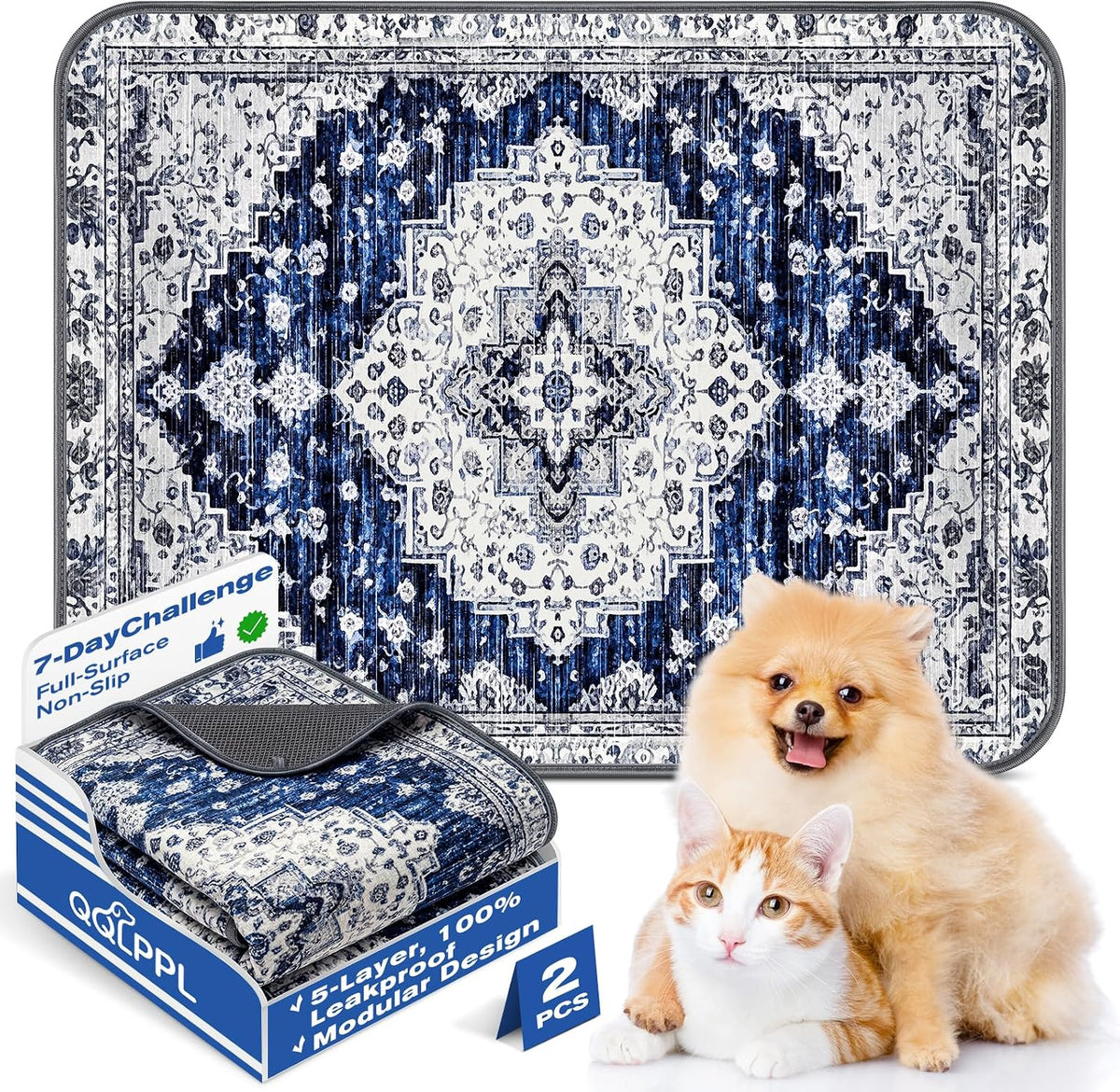 Washable Reusable Dog Pee Pads for Cats 2 Pack Waterproof Non-Slip | Washable Reusable Thick Waterproof Non-Slip - Image 13