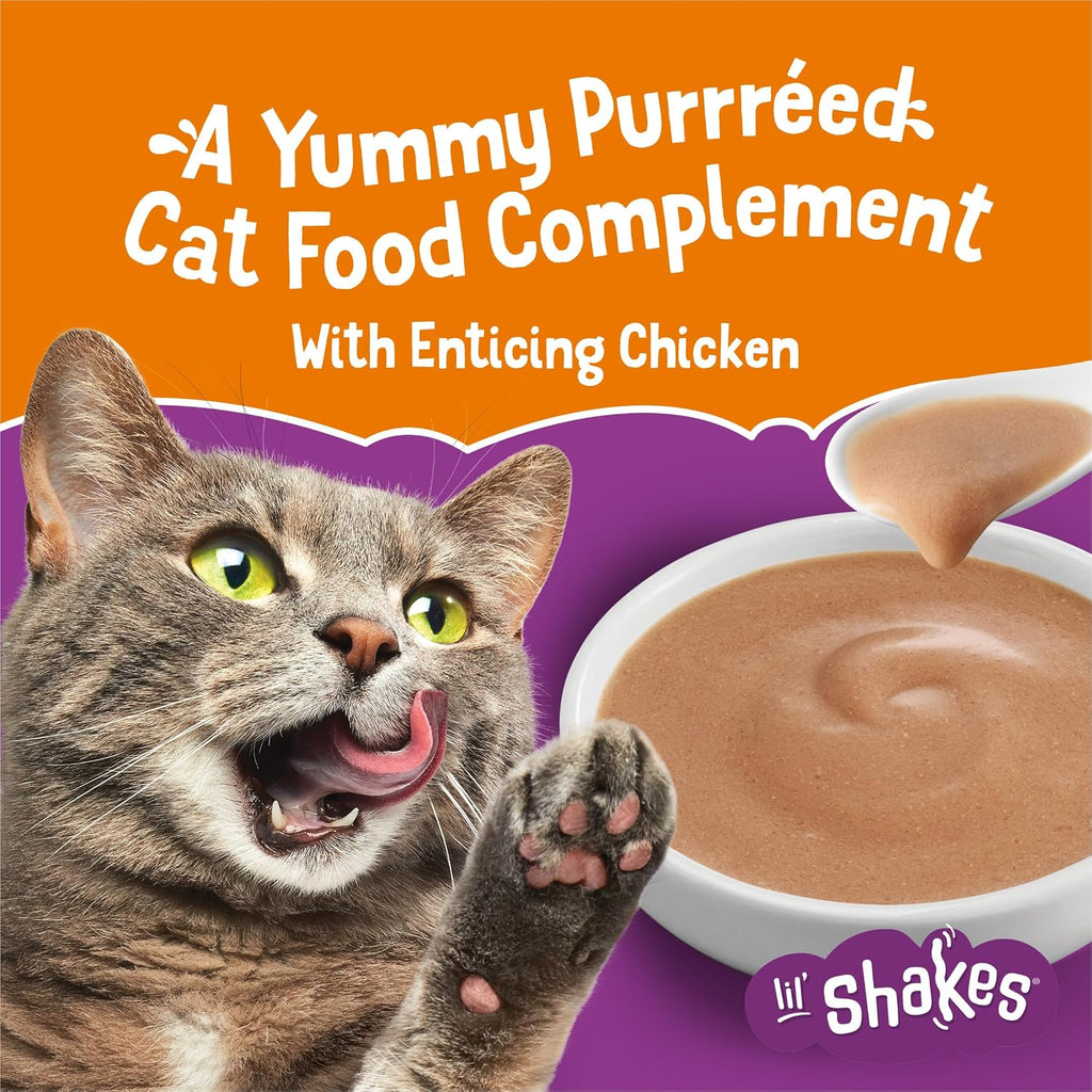 Premium imported USA cat meal mixer poured over dry kibble close up