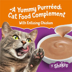 Premium imported USA cat meal mixer poured over dry kibble close up