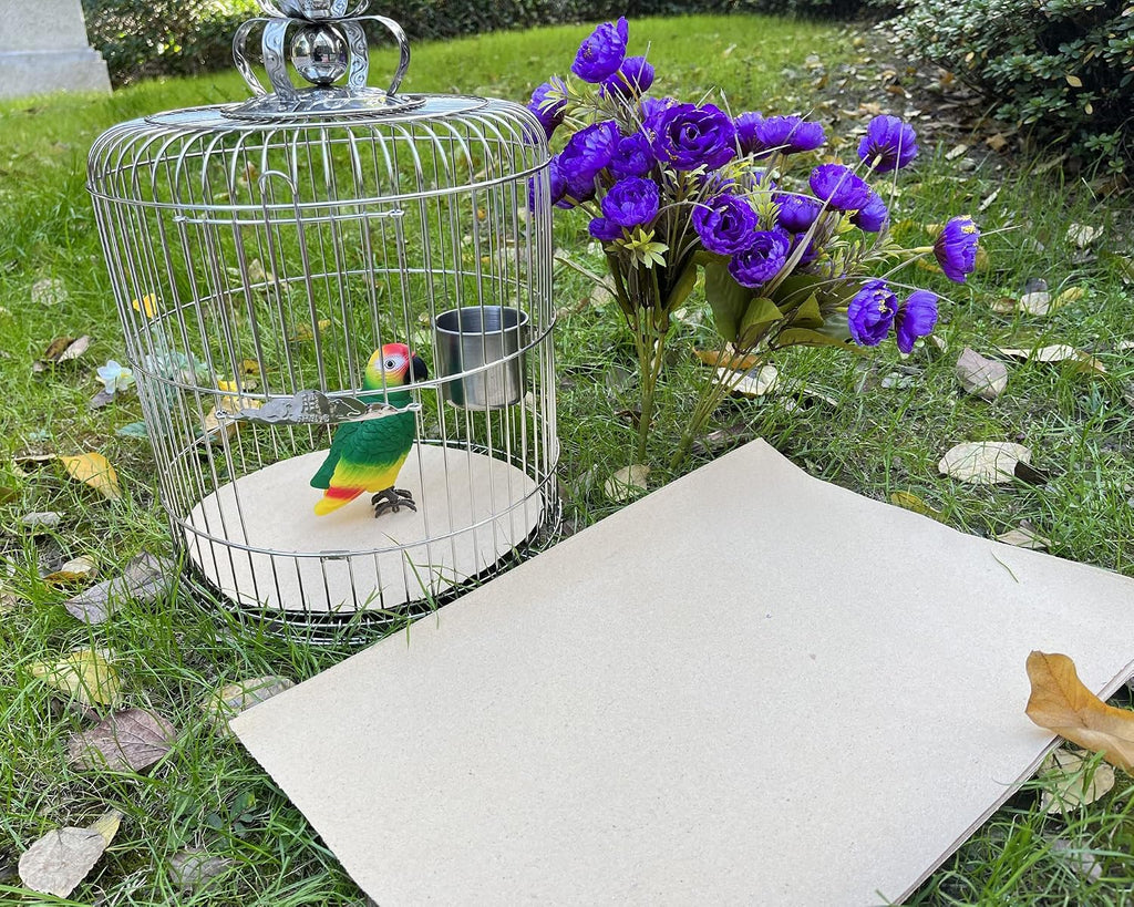 Flat 17 by 11 inch bird cage liner sheet detail