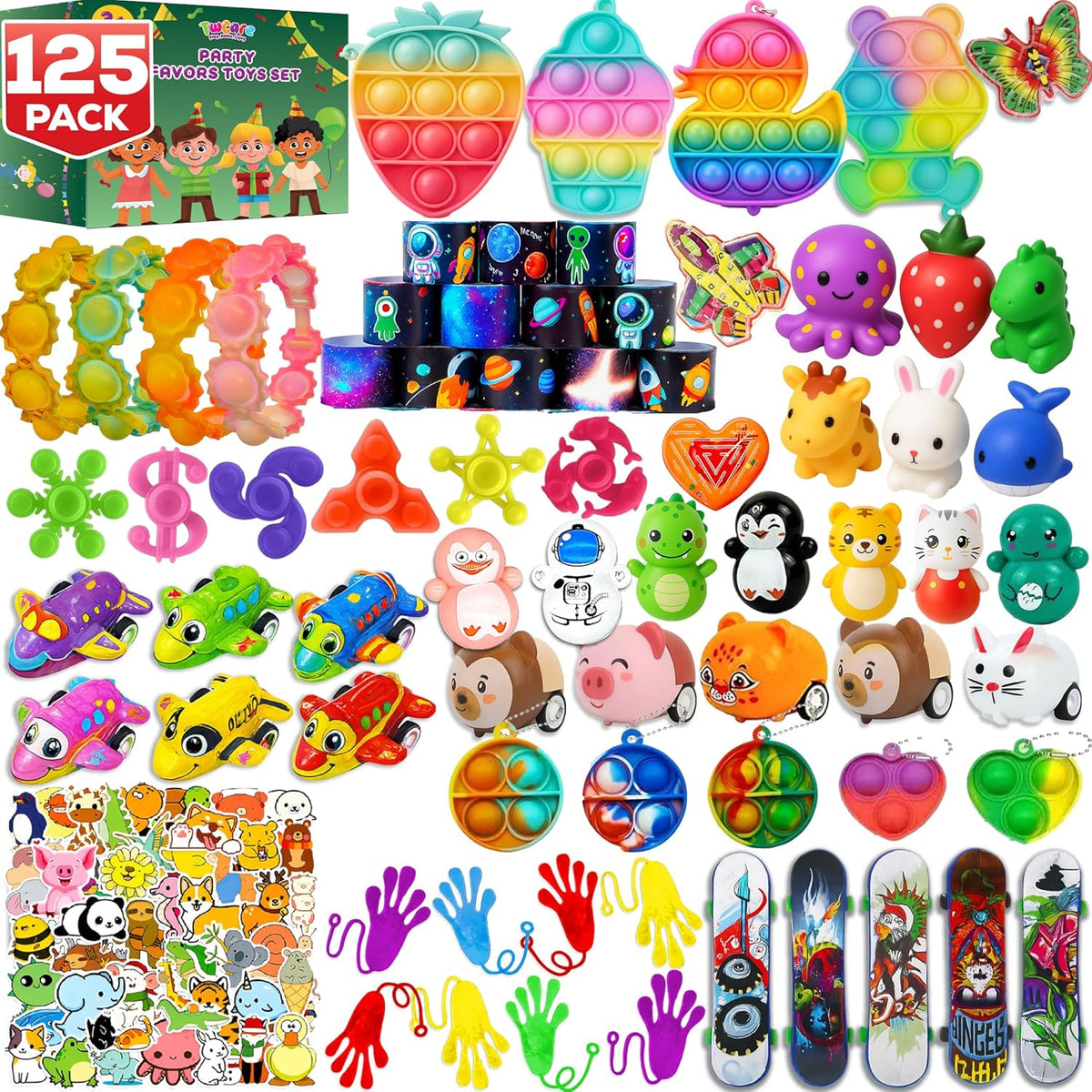 TwCare 125 pieces party favors fidget toys set front view