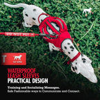 Durable neoprene and silicone leash sleeve attached to training lead