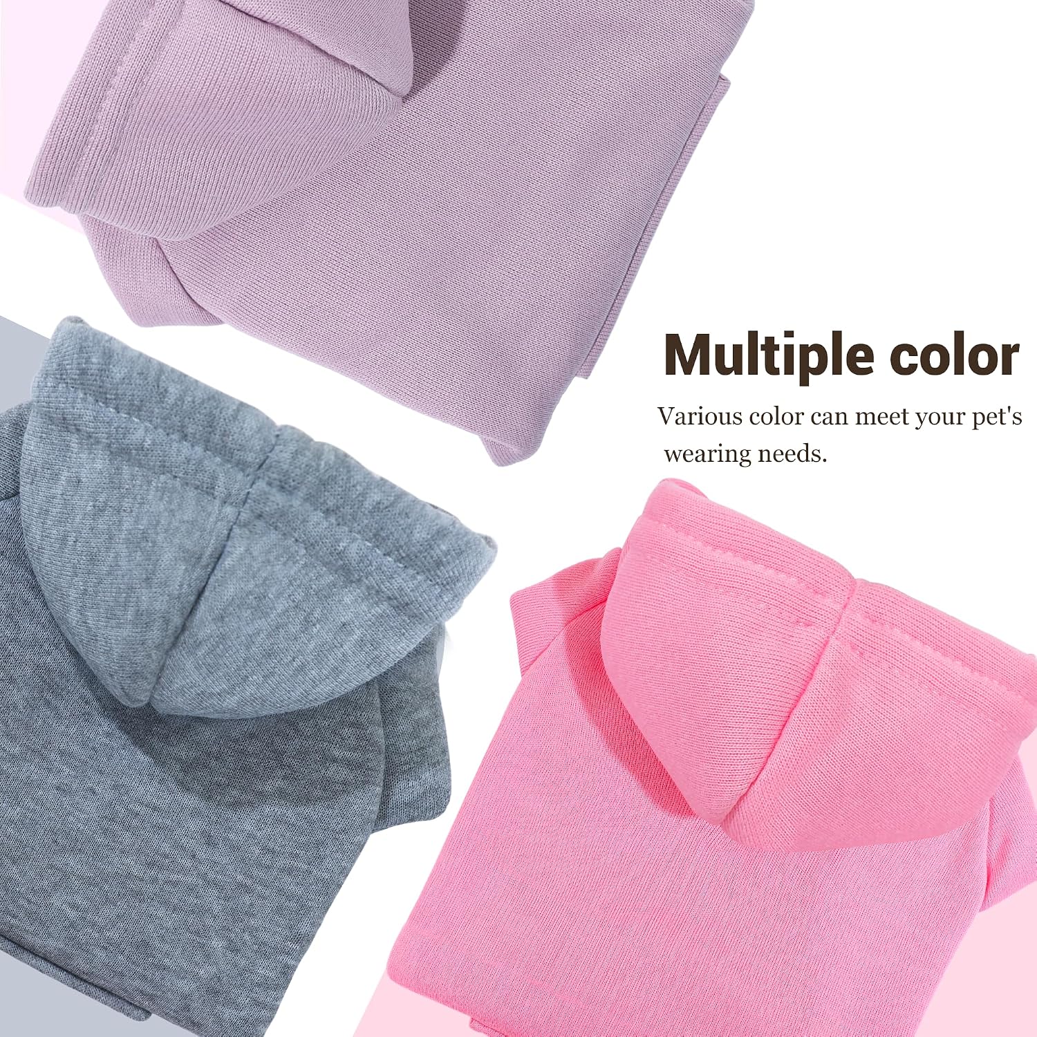 Dog Hoodie, Cute Sweaters for Small Dogs Girl, Classic Puppy Sweatshirt with Pocket Hood, Winter Puppy Clothes Girl with Fleece Lined, XXS Dog Clothes for Extra Small Doggie (1-3lbs), Pink+Rose - Image 9