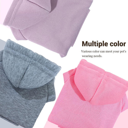 Dog Hoodie, Cute Sweaters for Small Dogs Girl, Classic Puppy Sweatshirt with Pocket Hood, Winter Puppy Clothes Girl with Fleece Lined, XXS Dog Clothes for Extra Small Doggie (1-3lbs), Pink+Rose - Image 9