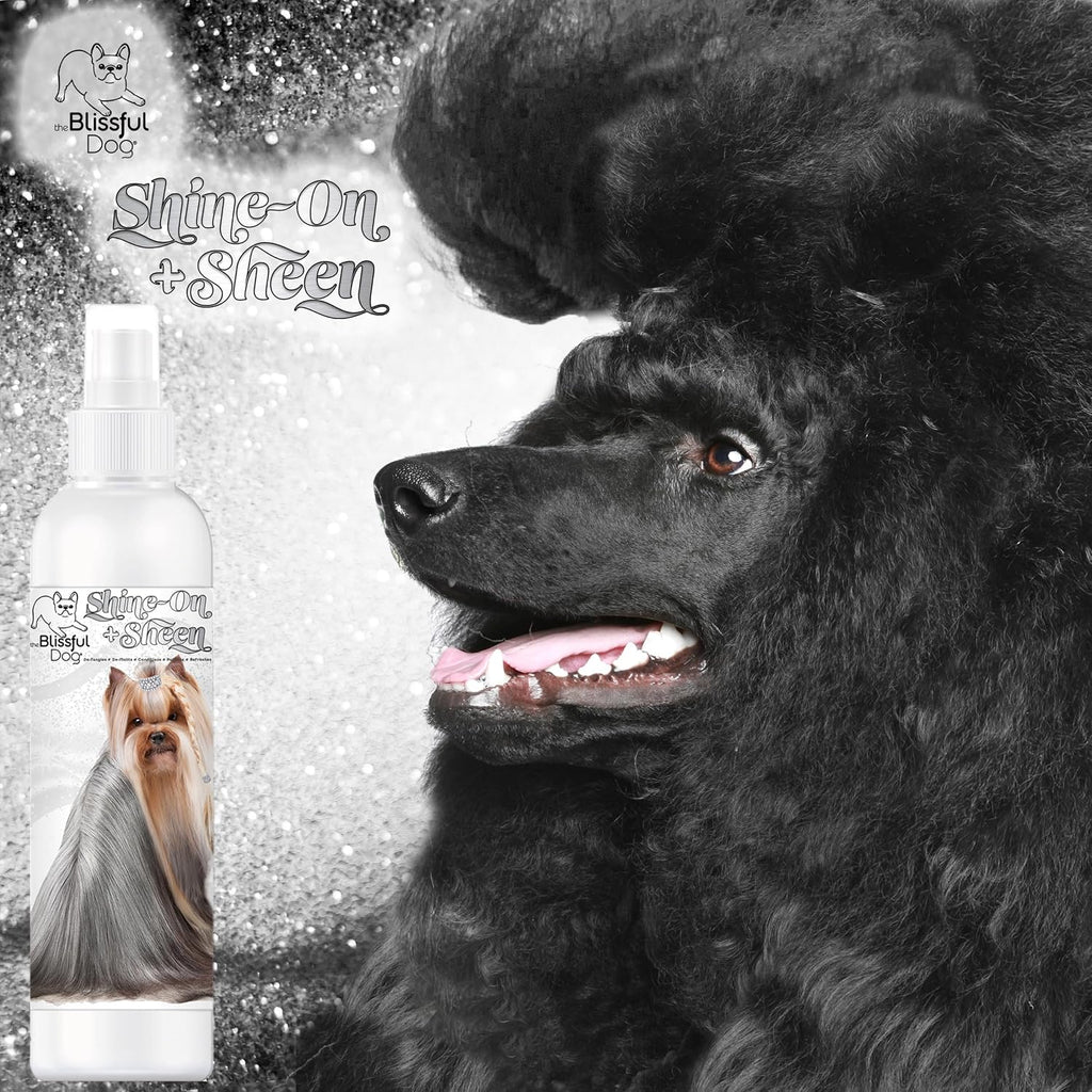The Blissful Dog natural ingredients label on eight ounce bottle