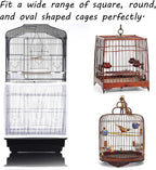 Tamu style Bird Cage Seed Catcher, Stretchy Mesh Skirt, 55-100 inch, White - Image 5