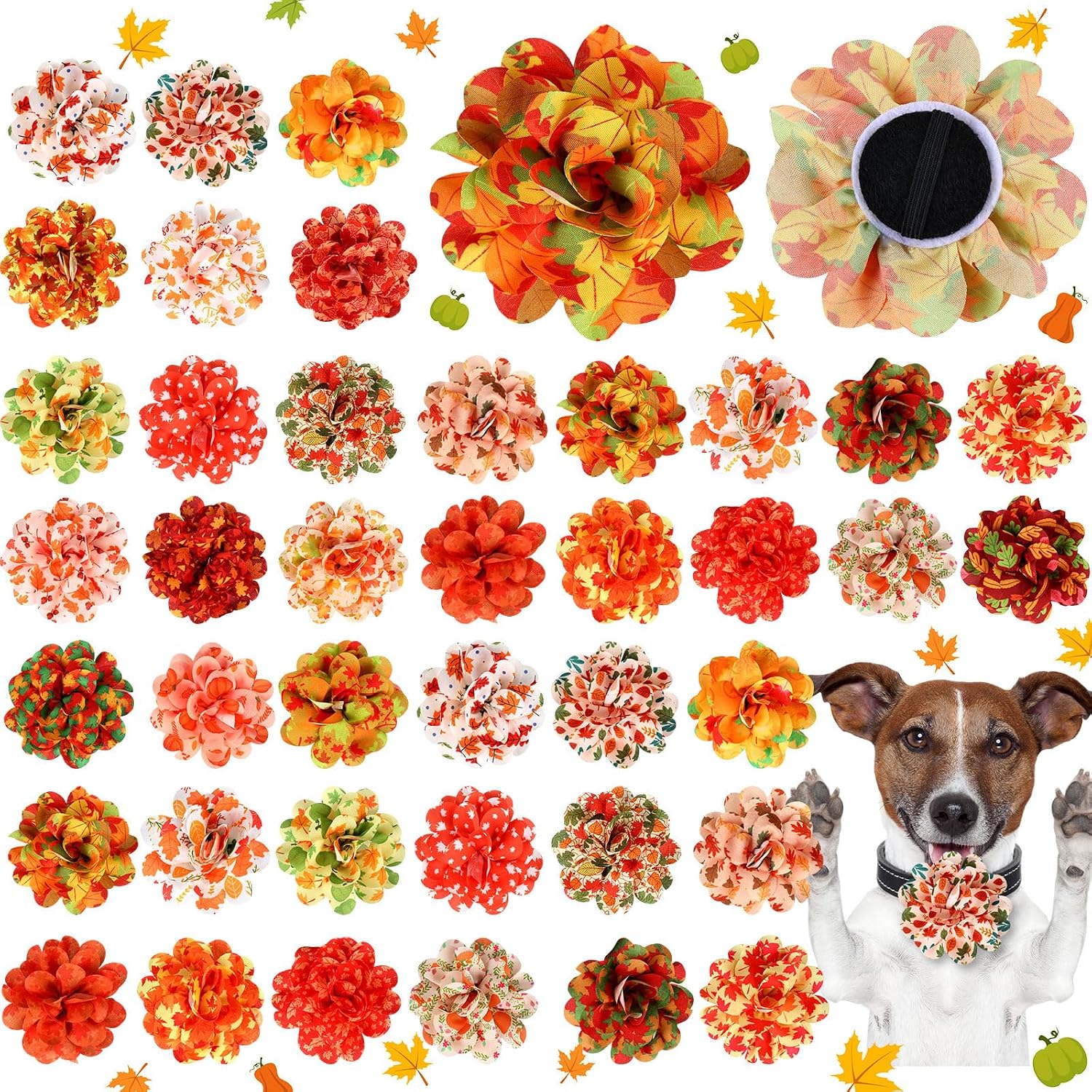 Huhumy 50 Pcs Patriotic Dog Collar Flowers Bulk 4th of July Star Dog Bowtie Flower Grooming Charms Accessories for Pets Collar Attachment Embellishment Independence Day 250th Anniversary Party Costume - Image 13