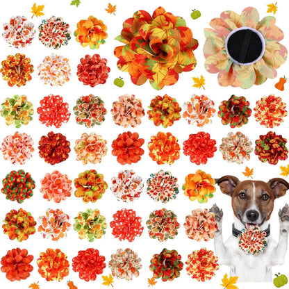 Huhumy 50 Pcs Patriotic Dog Collar Flowers Bulk 4th of July Star Dog Bowtie Flower Grooming Charms Accessories for Pets Collar Attachment Embellishment Independence Day 250th Anniversary Party Costume - Image 13