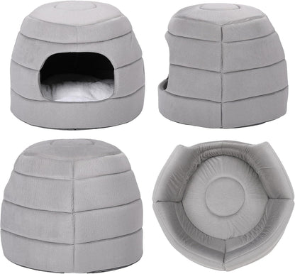 Birdrock Home 2 in 1 pet bed for cats showing high elasticity foam texture