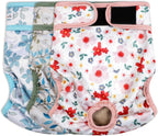 Washable Female Dog Diapers - Premium Reusable Diapers for Doggie in Heat - Highly Absorbent Dog Diapers Female for Pet Incontinence with Adjustable Snaps (Pink, M) - Image 13