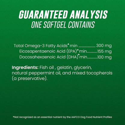 Heavy metal tested premium dog fish oil imported supplement by Nutramax Laboratories.