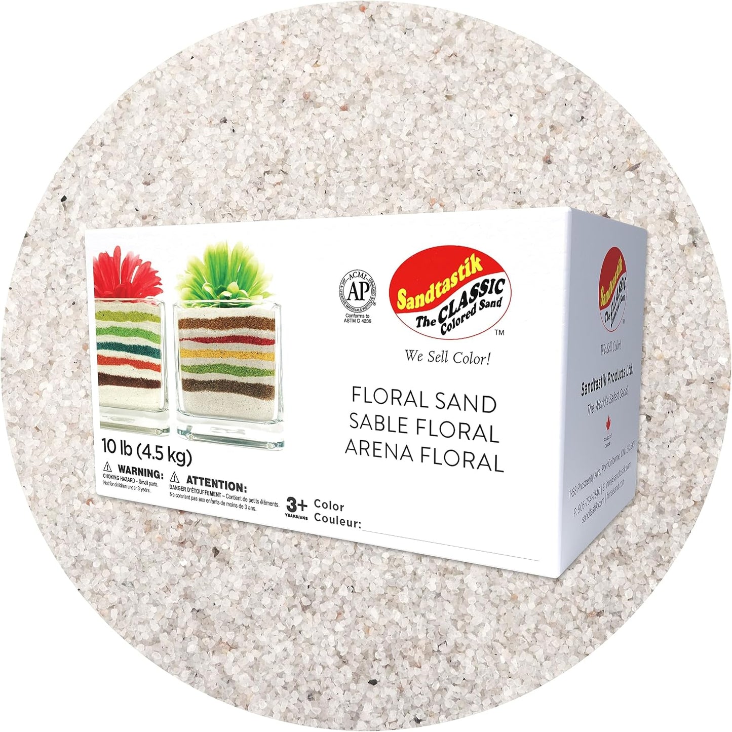 Sandtastik Natural Coarse Sand 10 Pound box front view