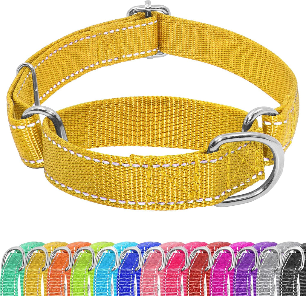 Seyezo Martingale Dog Collar - Adjustable No Buckle, Reflective Heavy Duty Nylon No Pull Collar for Small to Large Dogs, XS, Green - Image 14