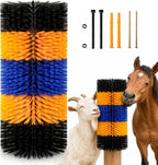 2PCS Livestock Scratching Brush for Goat, Heavy-Duty Post Grooming and Massage Scratch Brushes for Cow Donkey Goats Horse Sheep, with 8 Screws for Back Itch Relief & Keep Cleaning, 17" x 7.9" - Image 10