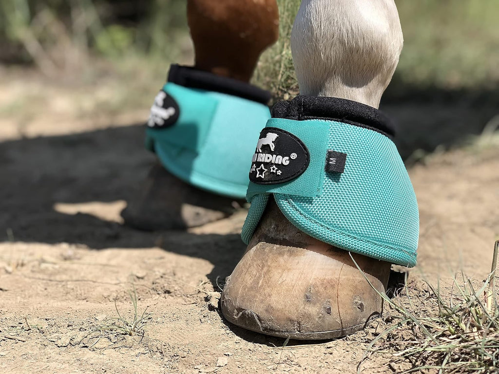 2520D Horse Bell Boots No-Turn Horse Bell Boots, Equine Ballistic Hoof Overreach Bell Boot, Pair - Image 14