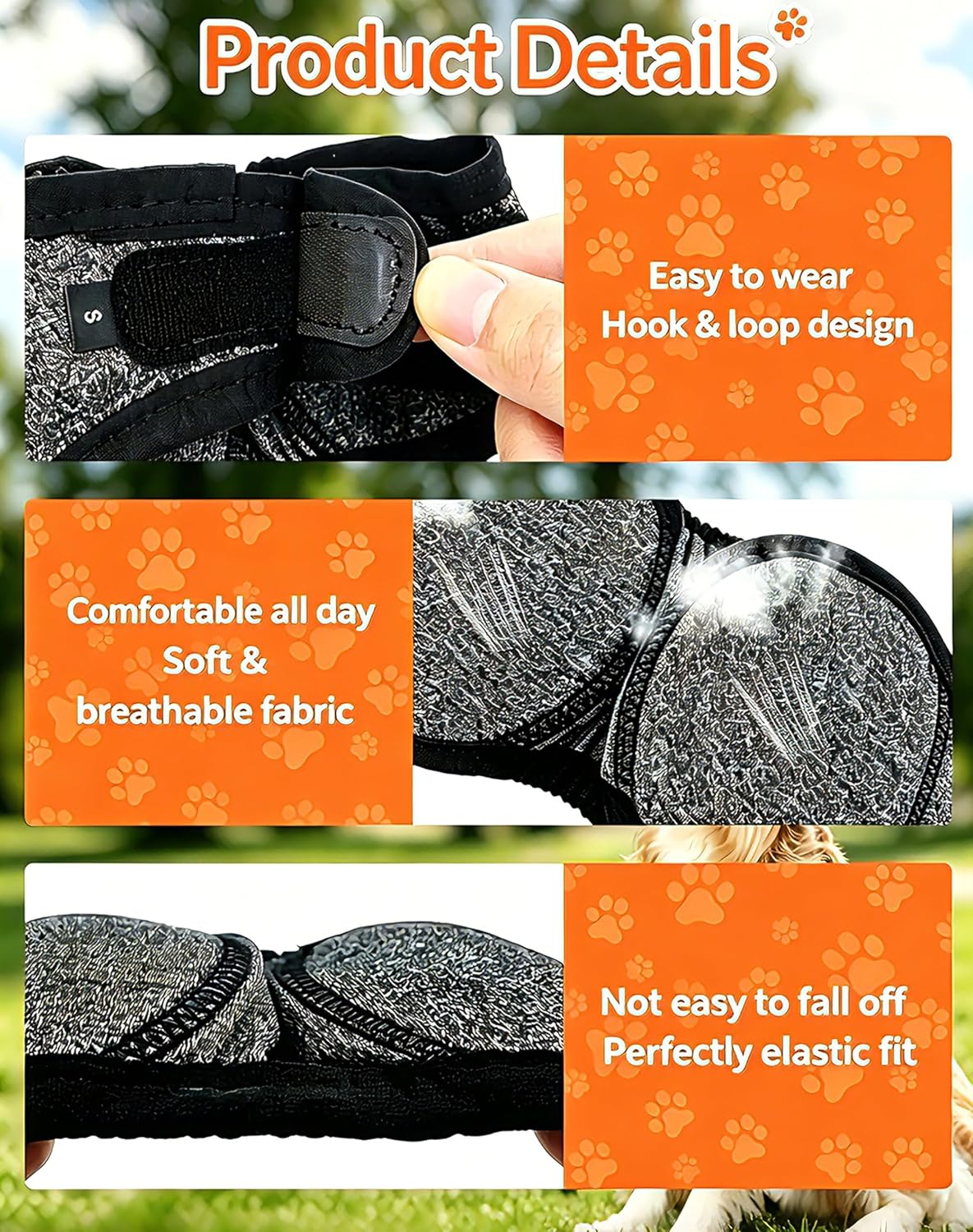 LHP gray elastic dog ear cover protecting pet from festive firework noise