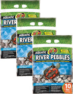 Zoo Med 10 pound river rock substrate bag for turtles