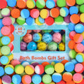 PickMora 60 Pack Bath Bombs Gift Set front view showing colorful packaged balls