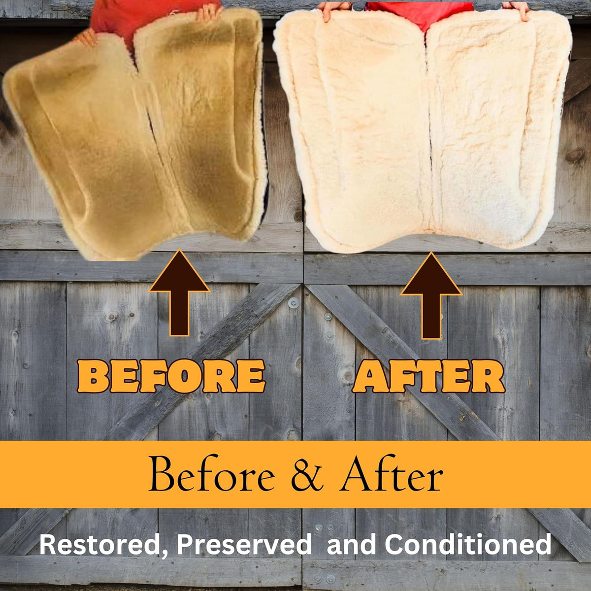 pH neutral equine wash for 100 percent wool felt pads