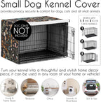 Side view of floral boho dog cage cover by Sweet Jojo Designs