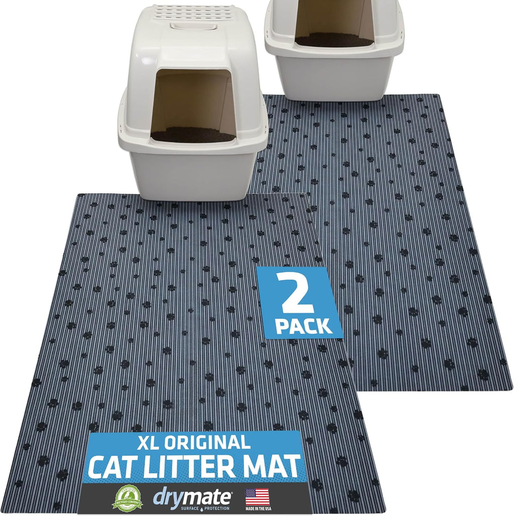 Drymate Cat Litter Box Mat, Litter Trapping Mat, Waterproof, Urine-Proof, Absorbent, Machine Washable, Soft on Paws, Contains Mess, Protects Floors, Kitten Supplies, Dark Grey, 28x36 XL - Image 14