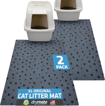 Drymate Cat Litter Box Mat, Litter Trapping Mat, Waterproof, Urine-Proof, Absorbent, Machine Washable, Soft on Paws, Contains Mess, Protects Floors, Kitten Supplies, Dark Grey, 28x36 XL - Image 14