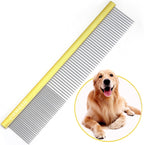 Metal Dog Grooming Comb for Shedding Tangles,Knots,Mats.Dog Combs With Long Wide Tooth for Long Thick Curly Hair Metal Pet Comb for Poodles and Goldendoodles Dematting.7.5INCHES.(Blue) - Image 10