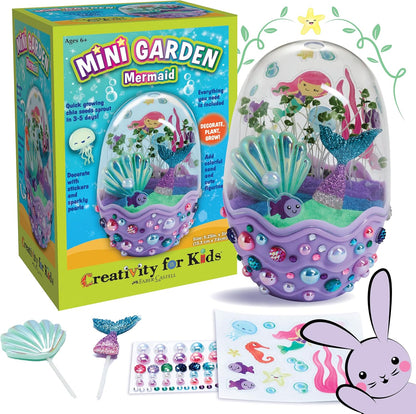 Creativity for Kids mini garden mermaid terrarium kit front packaging view educational craft toy
