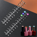 Jassins 120 pieces clear nail art display tips set