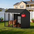 LitaiL outdoor dog kennel cover front view showing waterproof heavy duty fabric