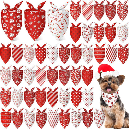 Abbylike 50 Pcs Patriotic Dog Bandanas Bulk 4th of July Bandanas for Dogs Star Triangle Kerchief Bib Scarf Set for Pet Independence Day 250th Anniversary Party Costume, 25 Styles(25.6 x 17.7 x 17.7) - Image 10