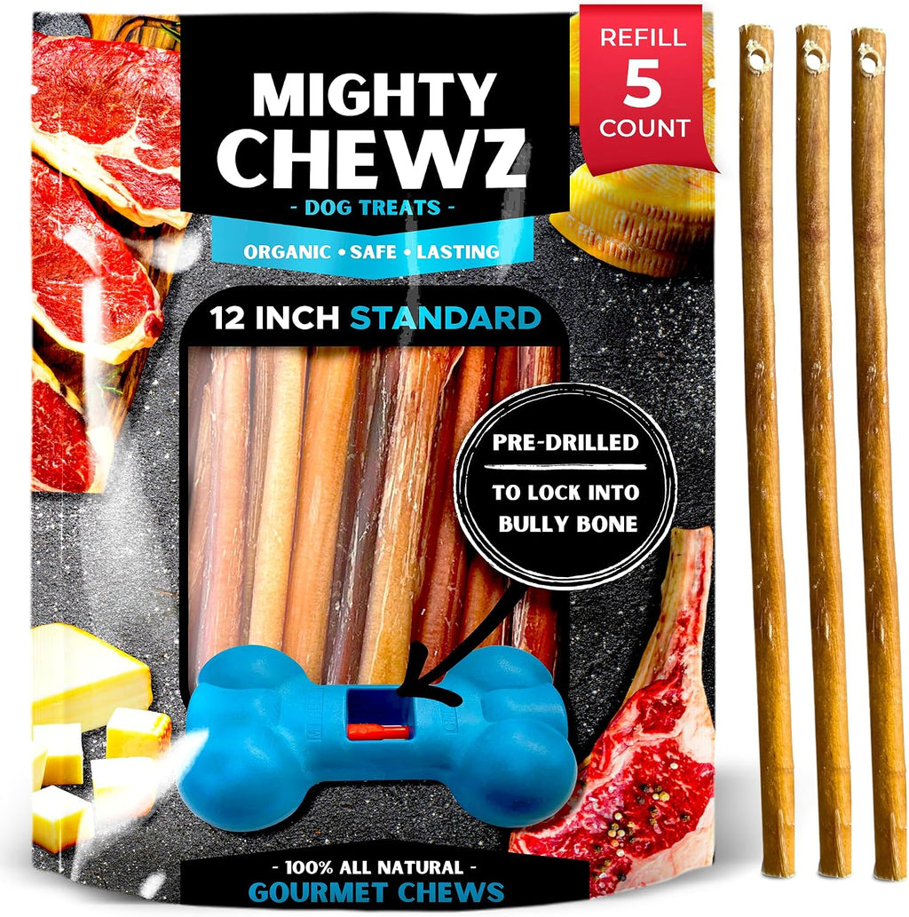 7" Thick Bully Sticks 5 Pack Refill - No Choking/All Natural Pizzle Sticks - Image 15
