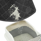 Soft kitty paw stepping comfortably on Niubya litter trapping mat