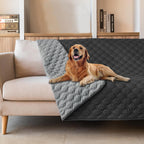 gogobunny 3X Stronger Waterproof Pet Blanket, Scratch Proof Furniture Protector for Dogs Cats, Reversible Cover 52x82 Inch, Dark Beige - Image 12