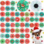 Huhumy 50 Pcs Summer Collar Bows for Dogs Hawaiian Bow Ties Flowers Charms Attachment for Small Medium Large Dogs Cats Collar Accessories Summer Party Costumes - Image 13