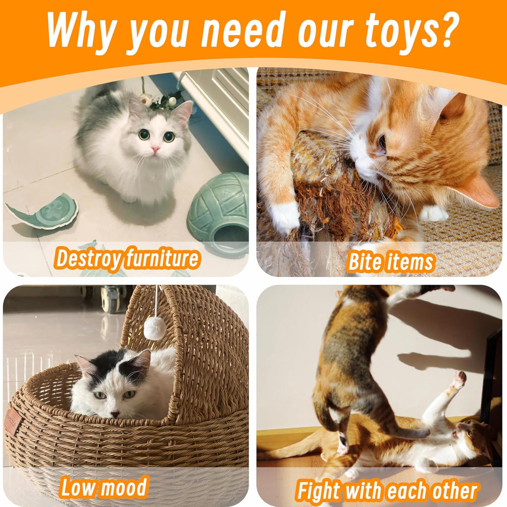 Close up of Seyezo cat toy texture and high quality fabric