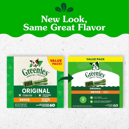 Greenies adult natural dental chews in original flavor for small dogs