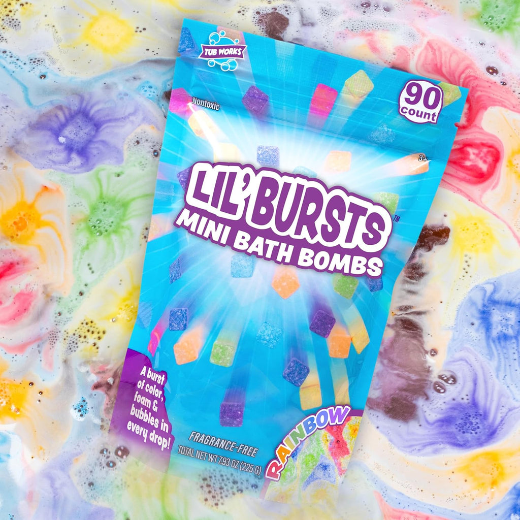 Tub Works Lil Bursts Mini Bath Bombs Rainbow front view