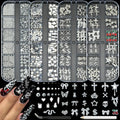 OPMADM silver nail charms and gems front view of four boxes packaging