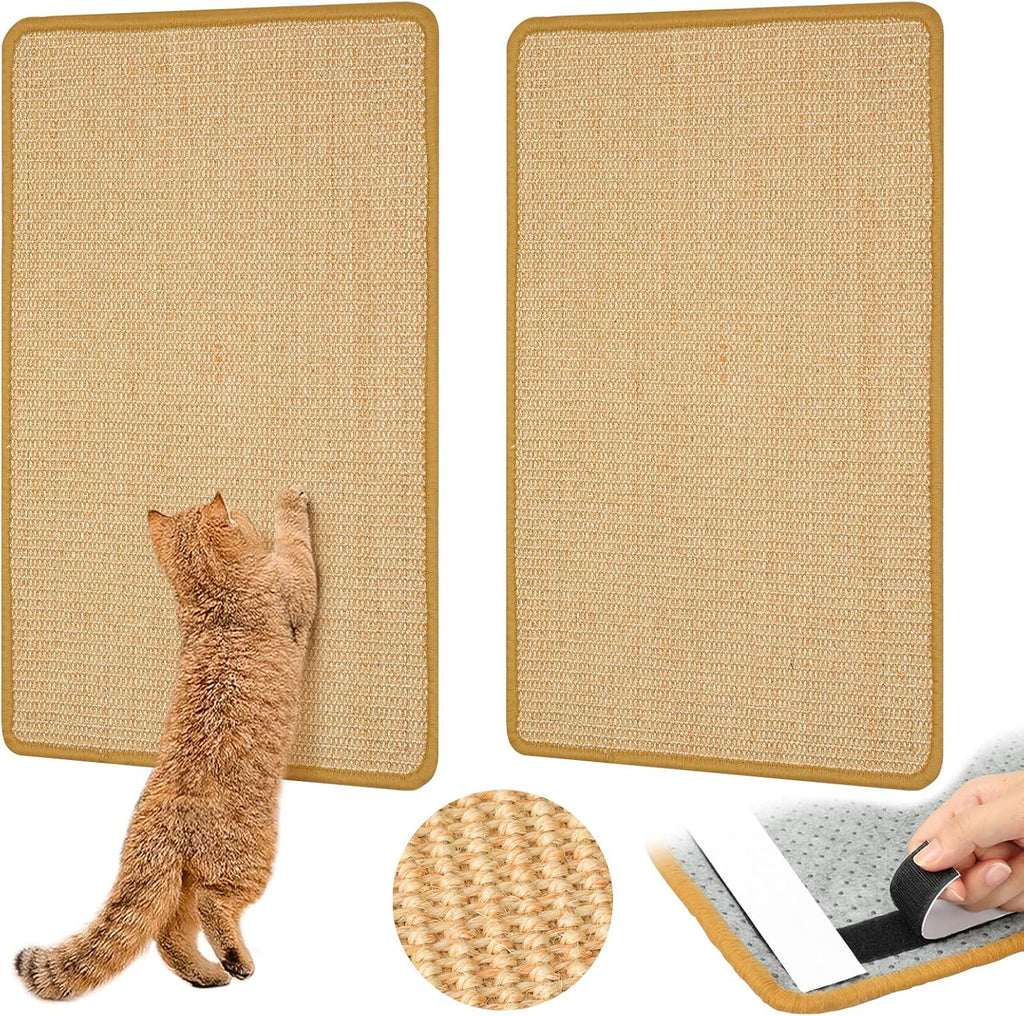 Graciadeco Carpet Cat Scratching Mat Sisal front view showing natural woven texture