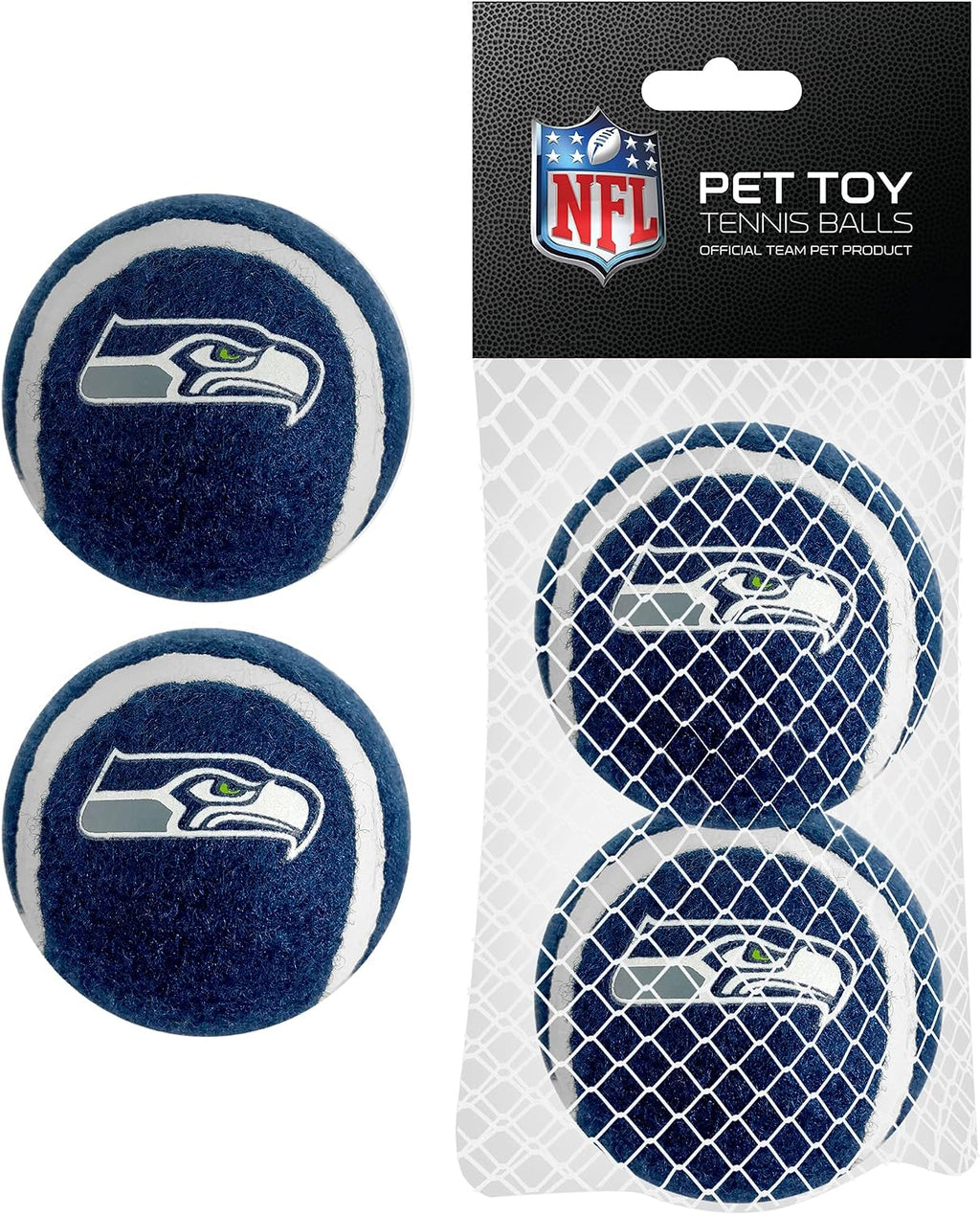 Pets First NFL pet tennis balls durable felt texture