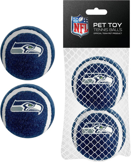 Pets First sports licensed tennis balls for dogs showing authentic team branding
