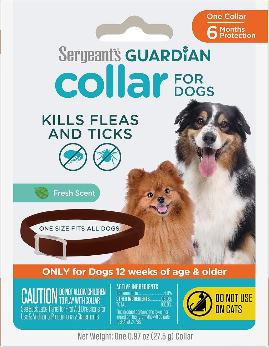 Sergeant's Guardian dog flea collar inside box